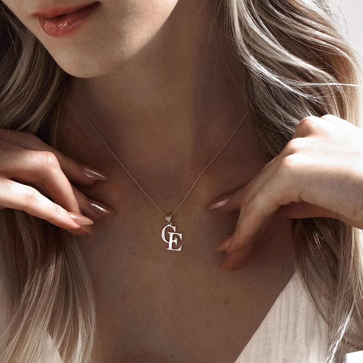 Personalized Double Letter Necklace, Exquisite Gift for Couples